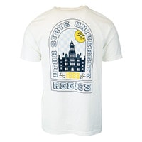 Utah State Aggies old main checkerboard white t-shirt